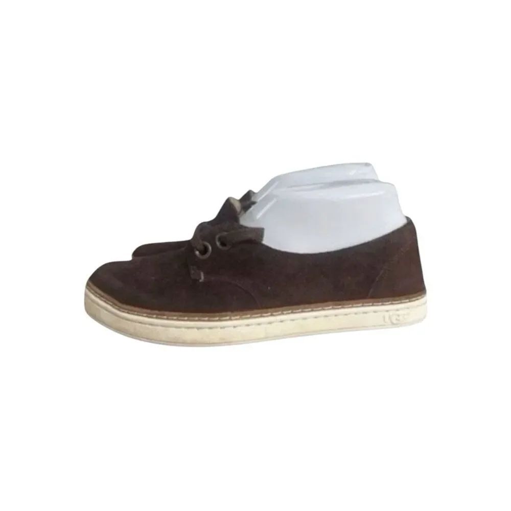 Ugg Carilyn Women Brown Leather Shoes Size 5 Suede Lace Up Casual Shoes Comfort